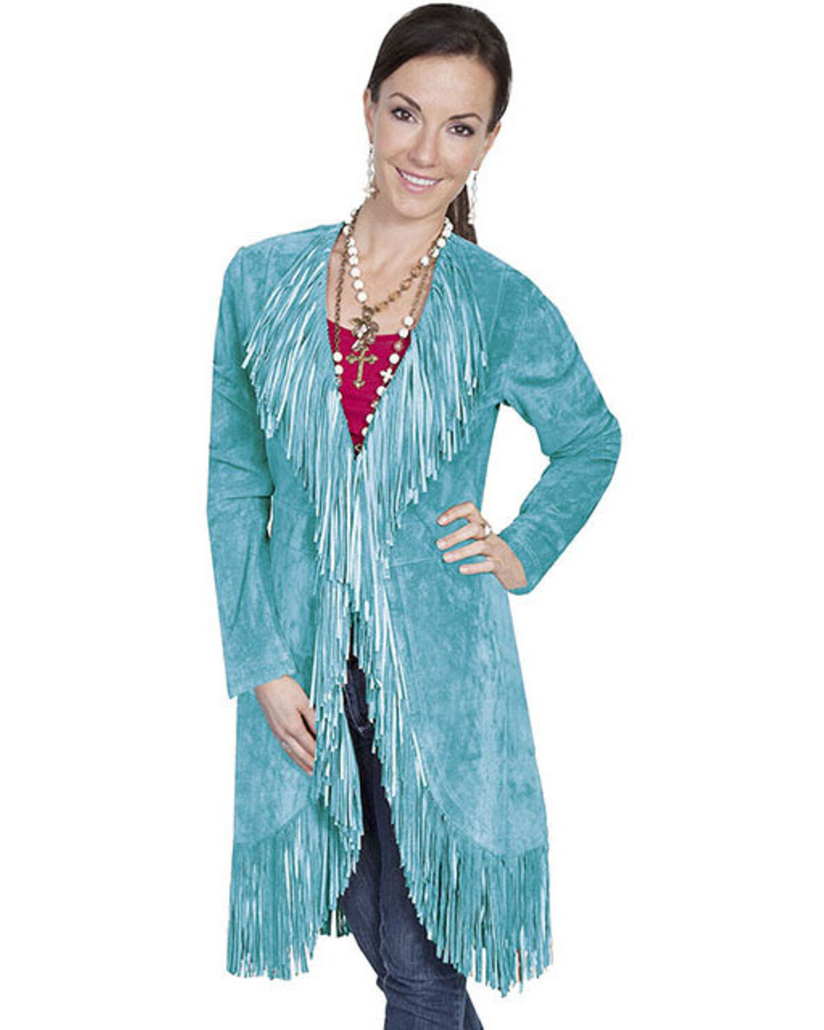 Women's Scully Boar Suede Fringed Maxi Coat