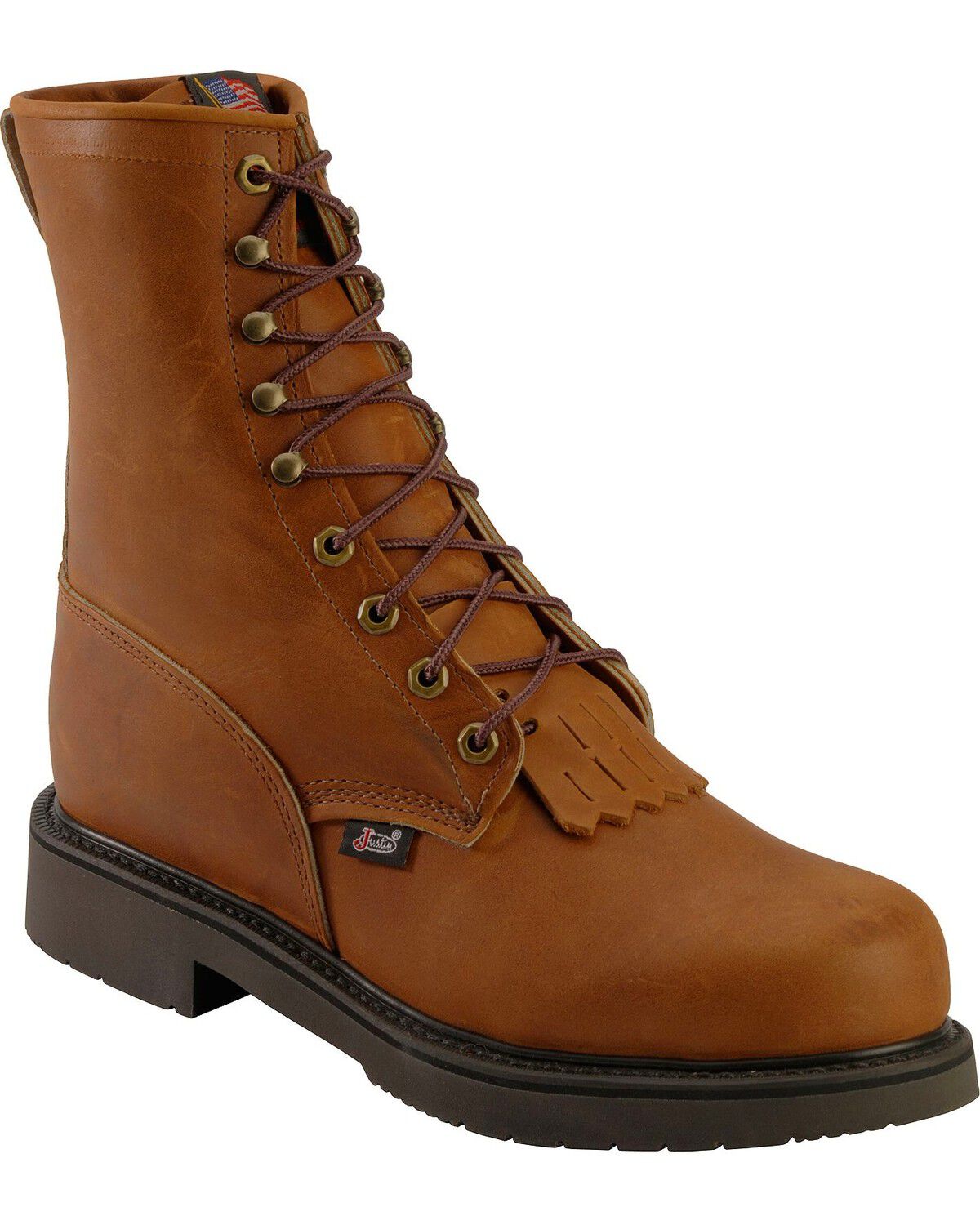 Men's Justin Cargo EH 8" Lace-Up Work Boots - Steel Toe