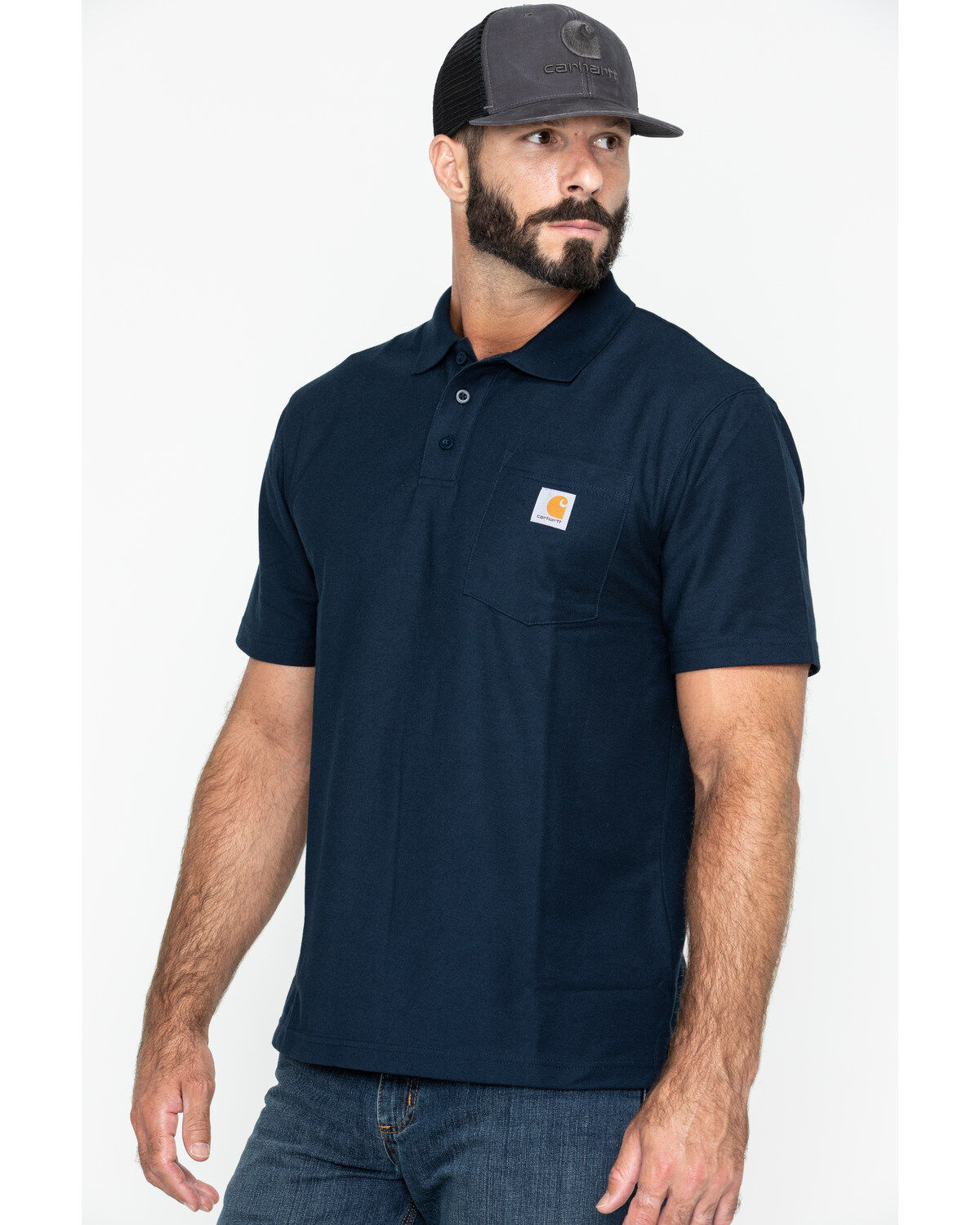 Men's Carhartt Contractors Pocket Short Sleeve Work Polo Shirt