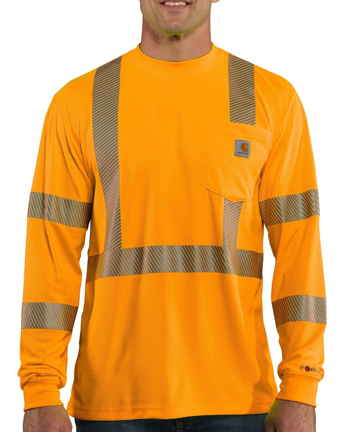 Men's Carhartt Force High-Visibilty Class 3 Long Sleeve Work T-Shirt