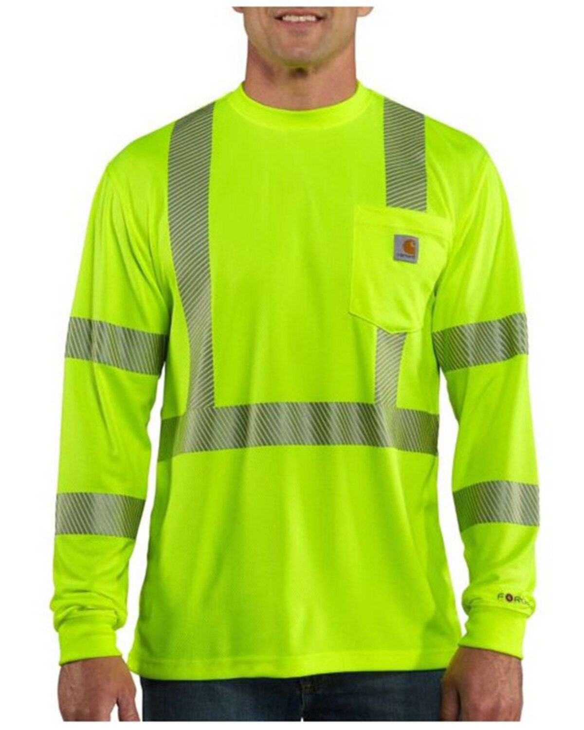 Men's Carhartt Force High-Visibilty Class 3 Long Sleeve Work T-Shirt