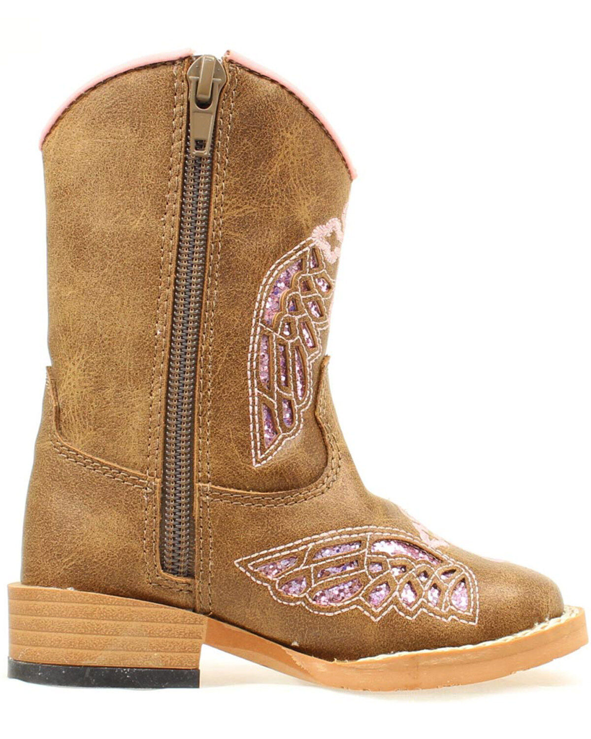 Girls' Blazin Roxx Toddler Gracie Wing Cross Inlay Boots