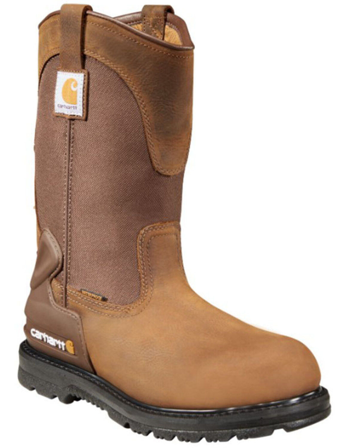 Men's Carhartt Waterproof Wellington Pull On Work Boots - Round Toe