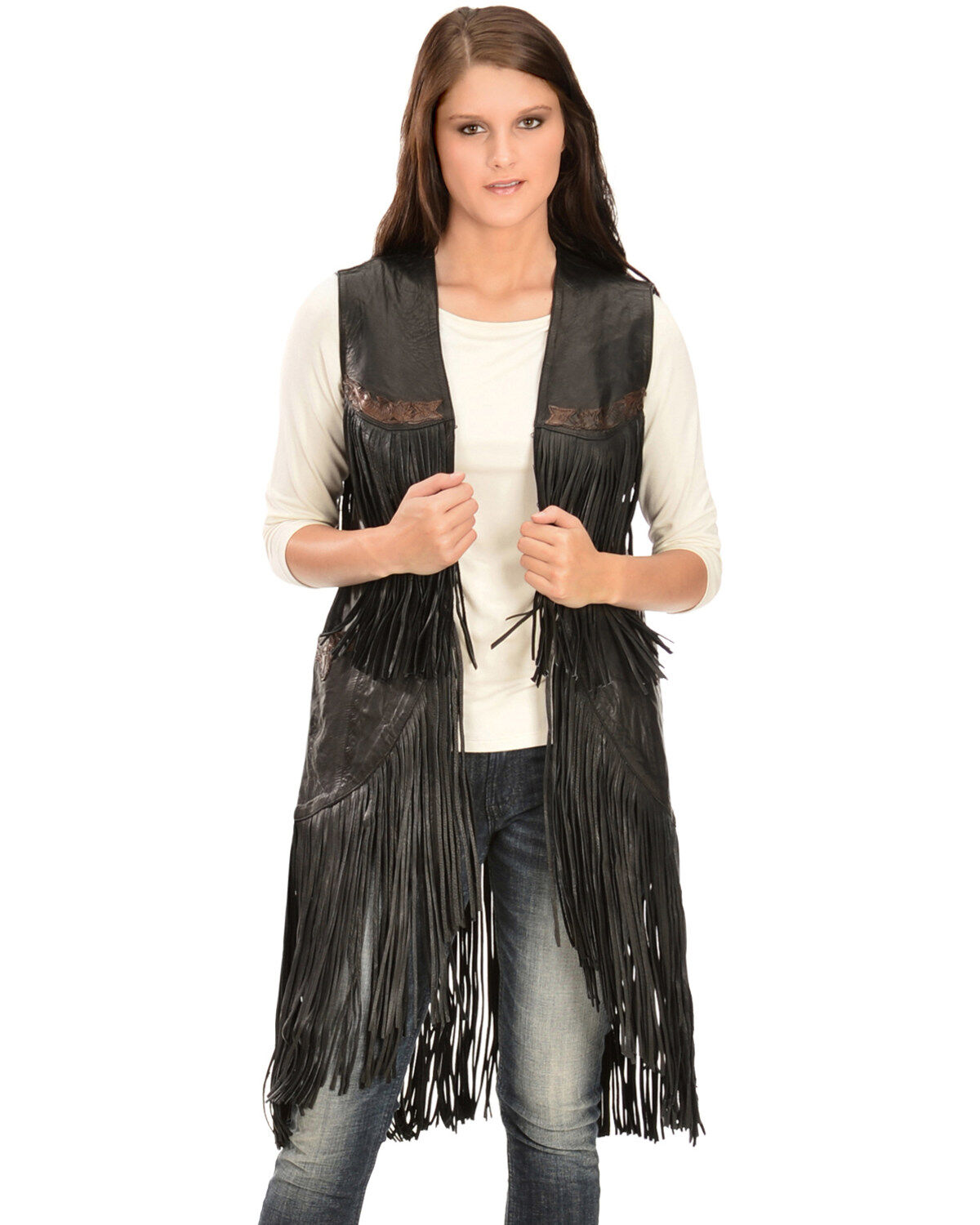 Women's Kobler Leather Ciqala Leather Fringe Vest