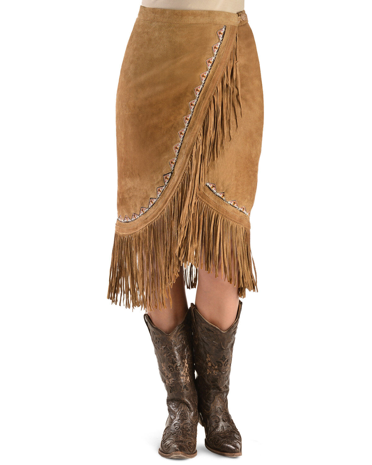 Women's Kobler Leather Yuma Fringe Suede Skirt