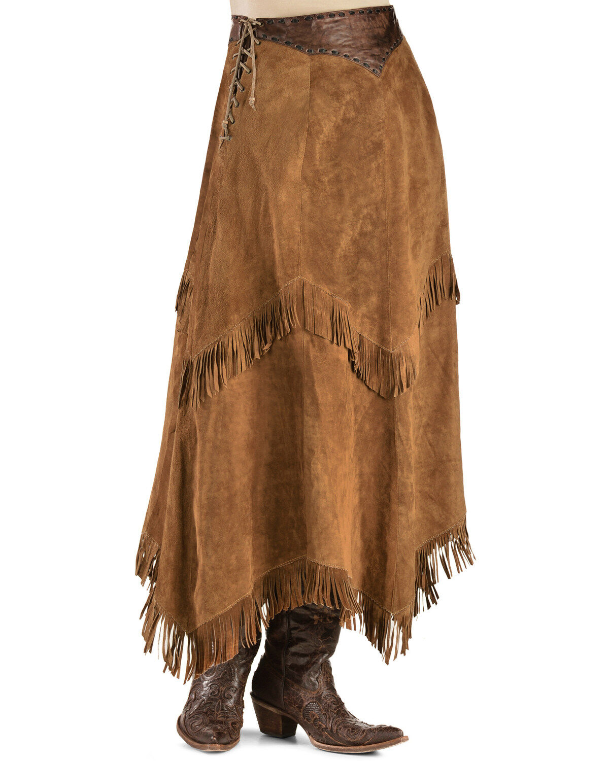Women's Kobler Leather Nancy Leather Fringe Skirt