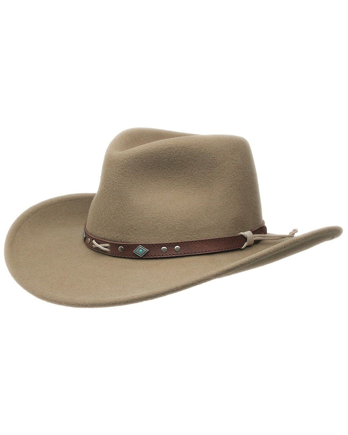 Men's Black Creek Putty Crushable Felt Western Fashion Hat