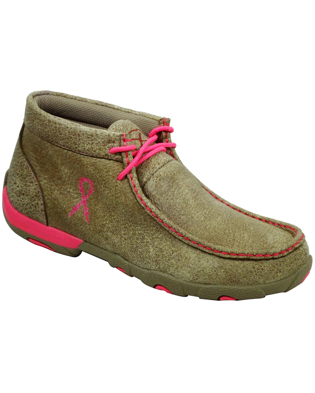 Women's Twisted X Tough Enough to Wear Pink Driving Mocs - Moc Toe