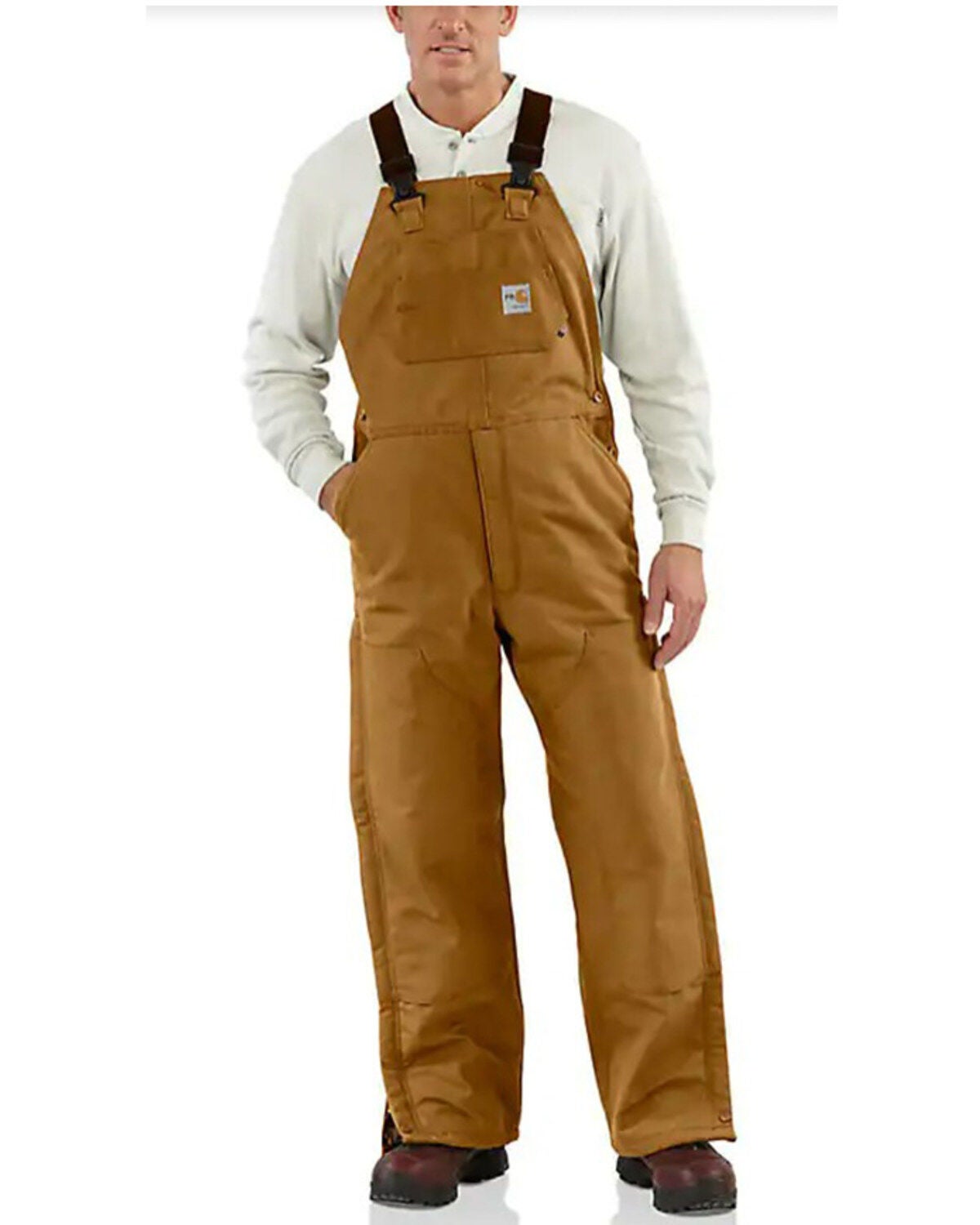 Men's Carhartt FR Duck Quilt-Lined Bib Overalls - Big & Tall