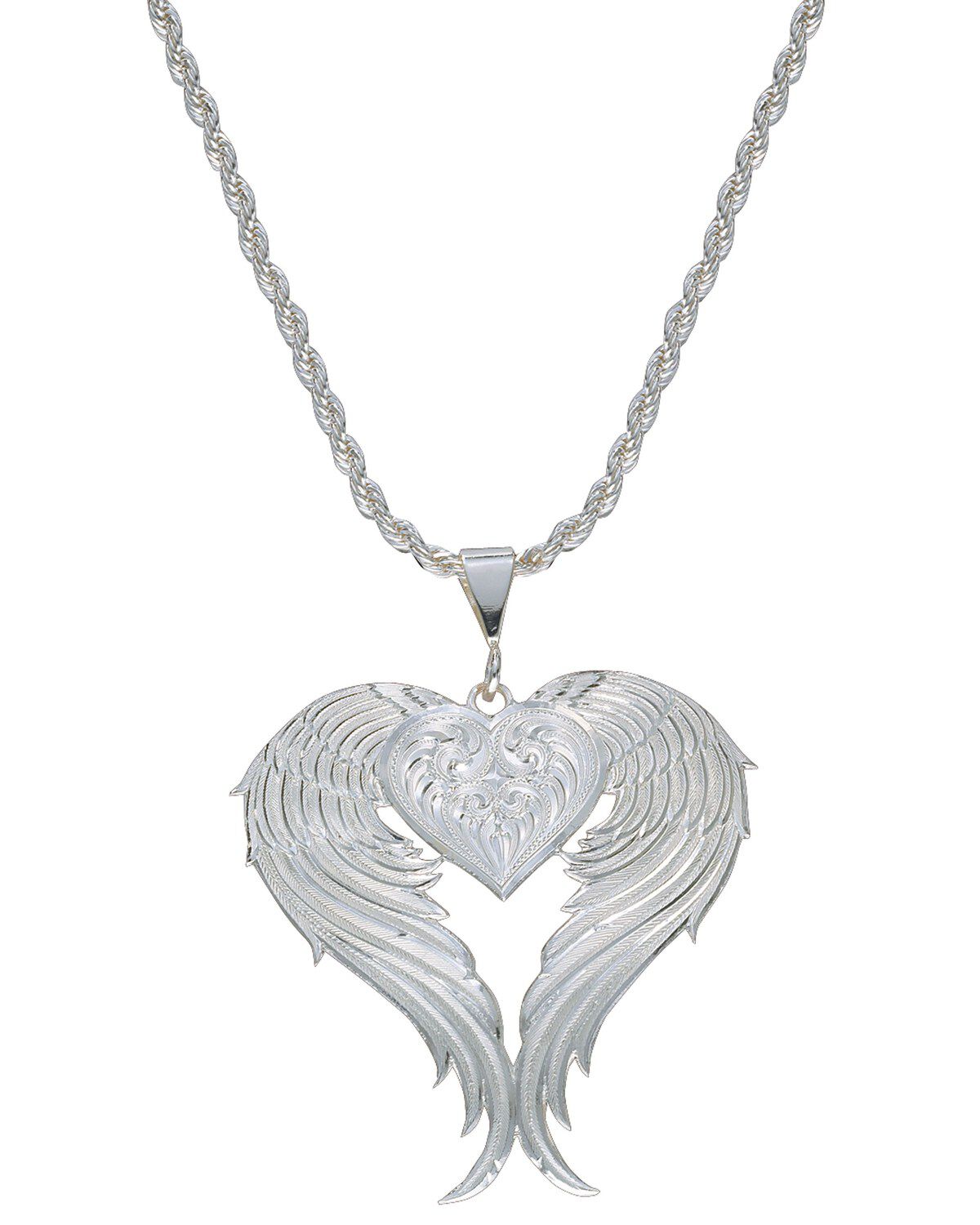 Women's Montana Silversmiths Silver Winged Heart Necklace