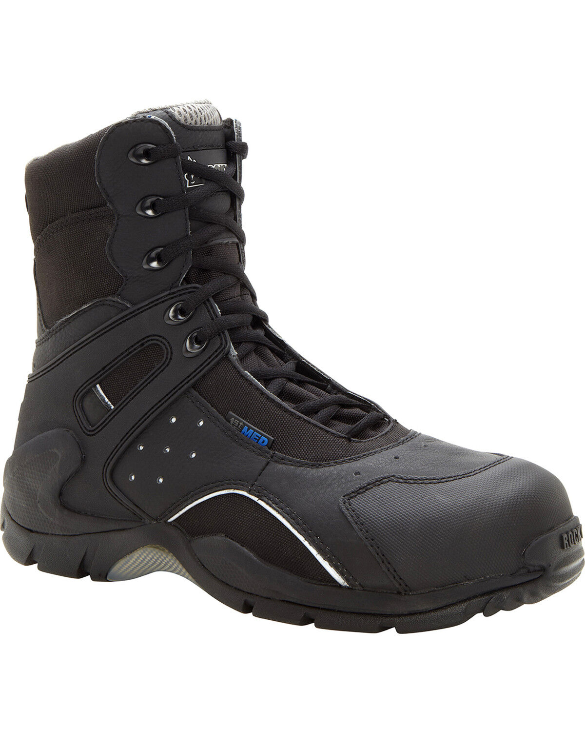 Men's Rocky 1st Med Puncture-Resistant Side-Zip Waterproof Boots - Com