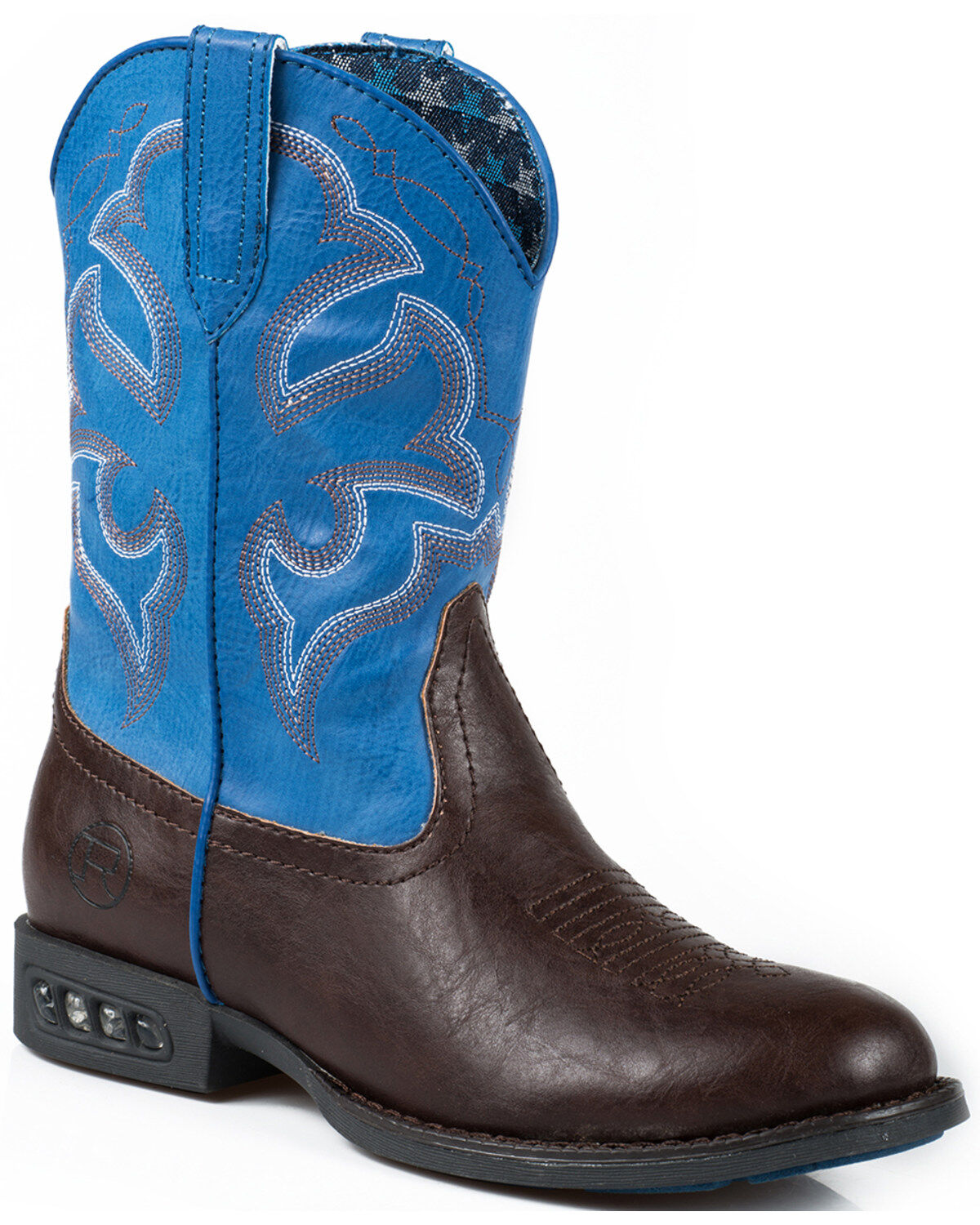 Boys' Roper Toddler Faux Leather Light-Up Western Boots - Square Toe
