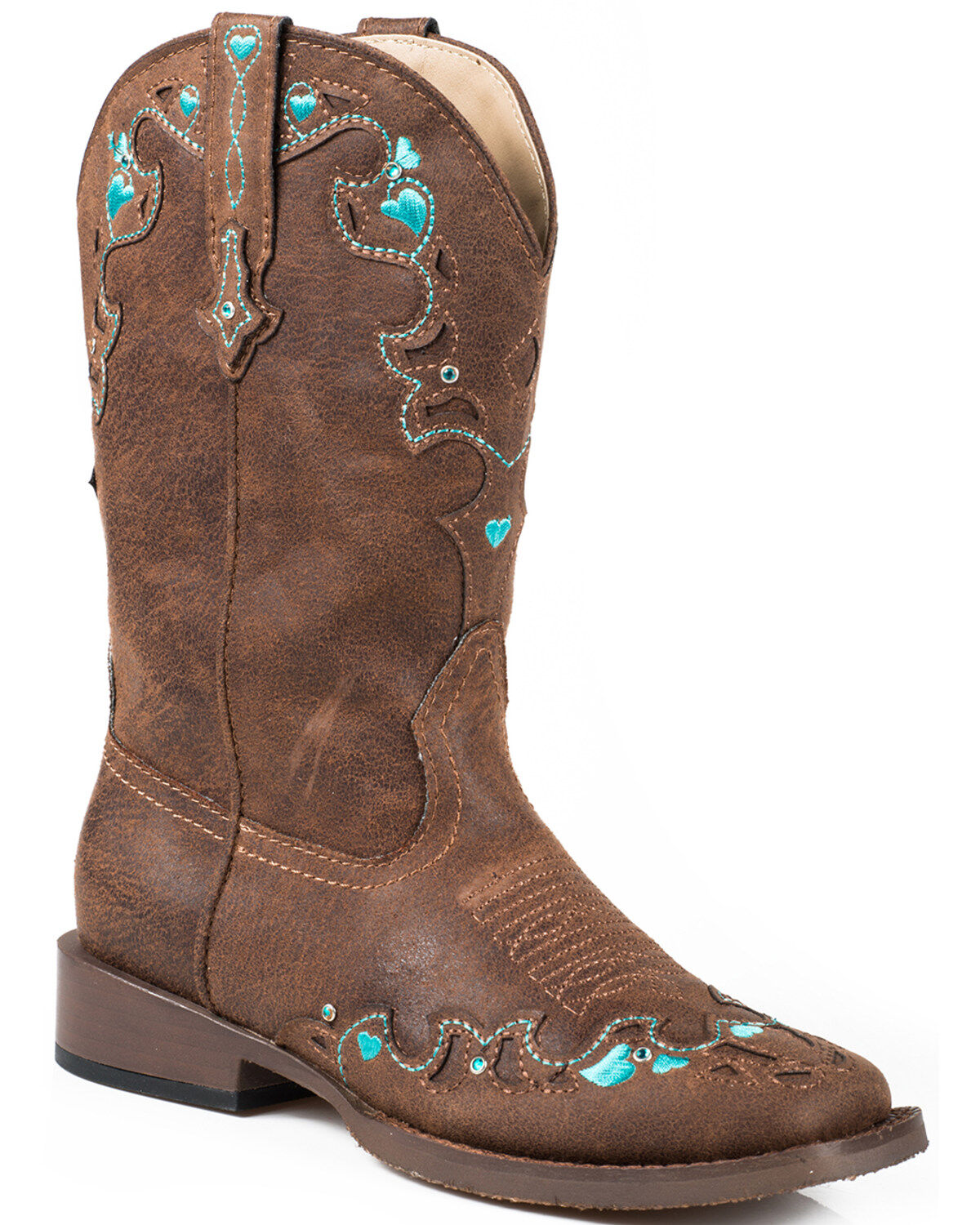 Girls' Roper Vintage Crystal Western Boots - Square Toe