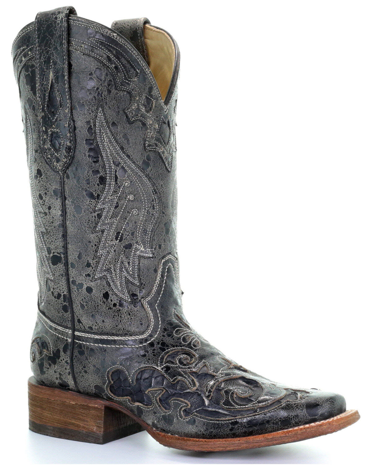 Women's Corral Vintage Python Inlay Western Boots - Square Toe