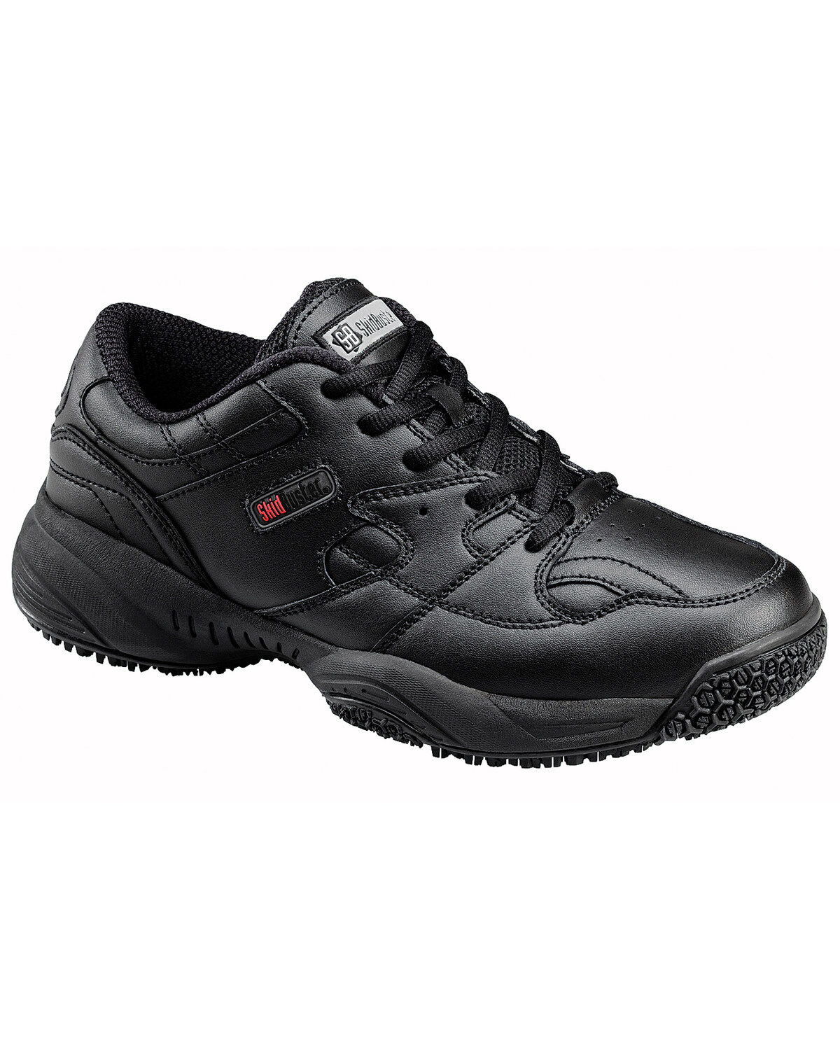 Men's SkidBuster Non-Slip Leather Work Shoes - Round Toe
