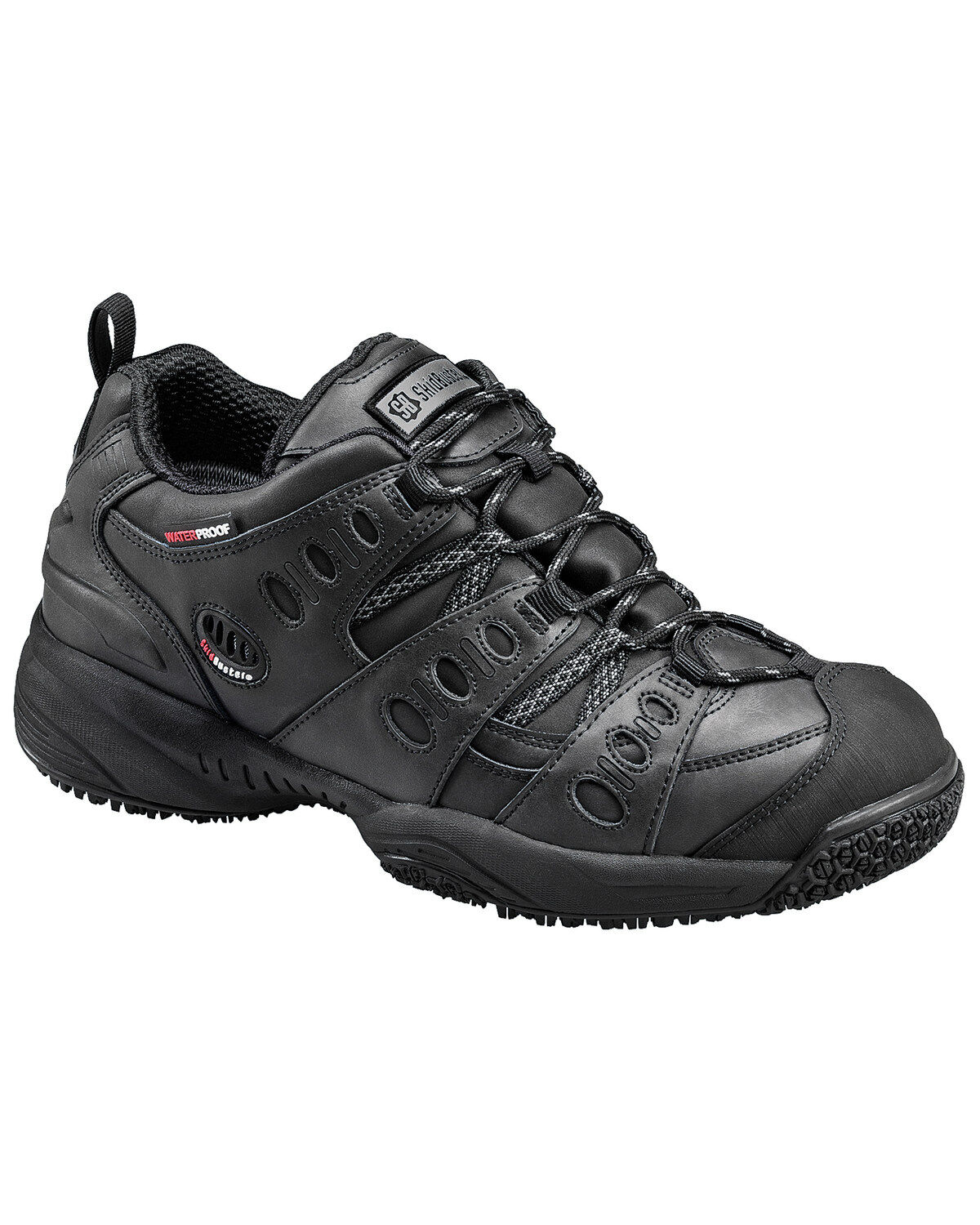 Men's SkidBuster Non-Slip Waterproof Leather Work Shoes - Round Toe