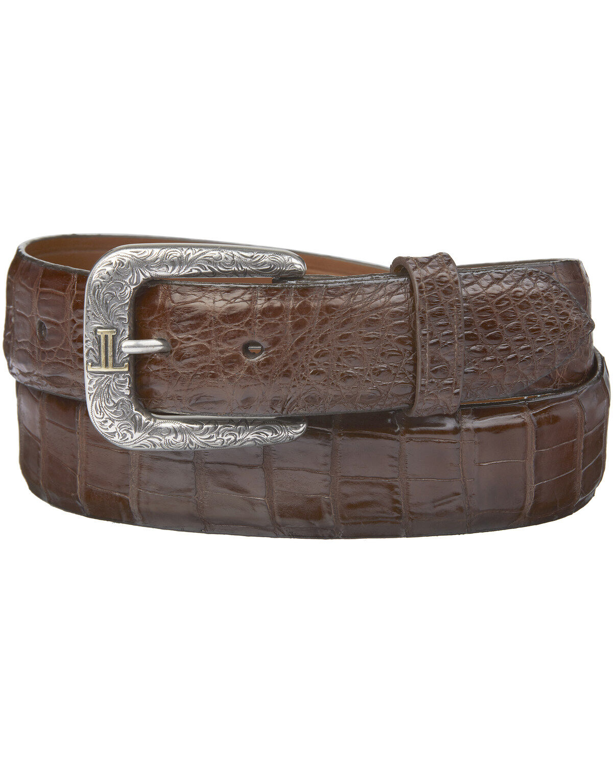Men's Lucchese Sienna Caiman Ultra Belly Leather Belt