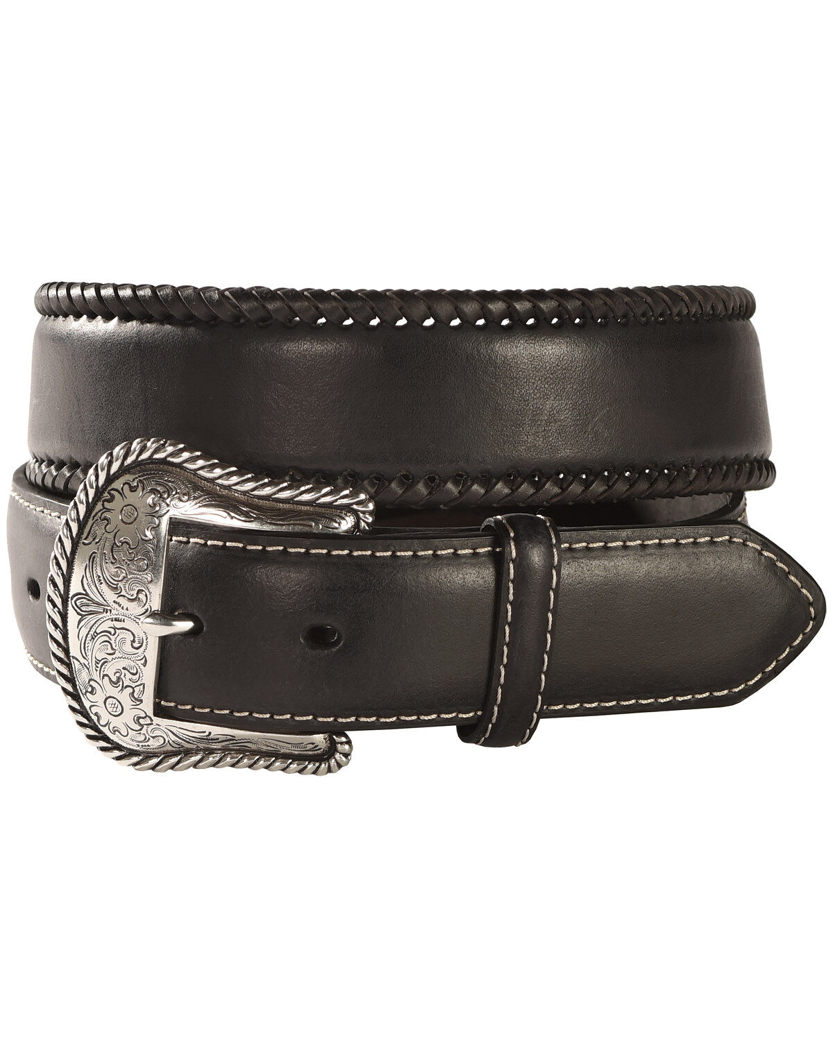 Men's Nocona Top Hand Lace Edge Concho Western Belt