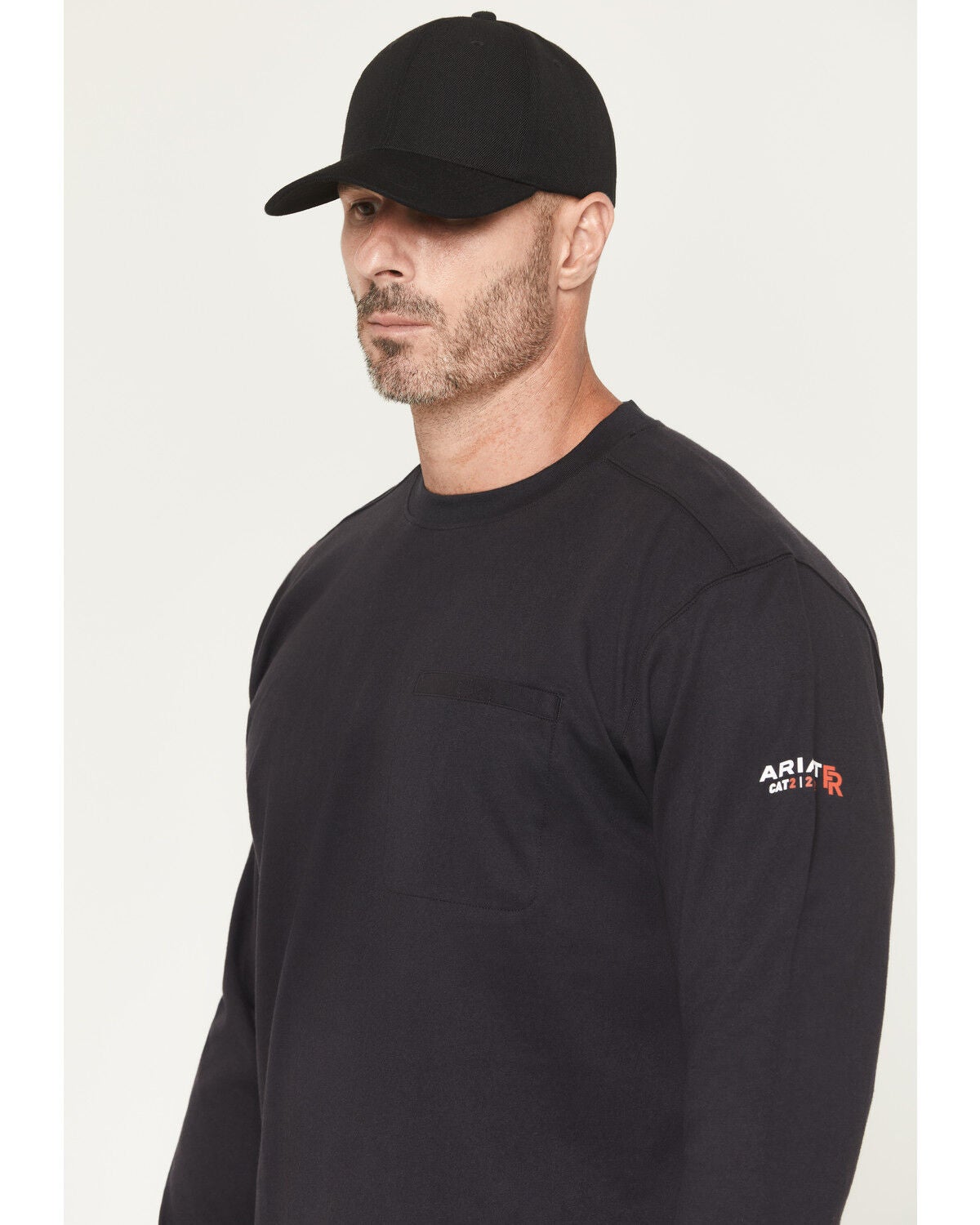 Image #3 - Ariat Men's FR Air Skull Long Sleeve Graphic Work Shirt - Tall, Black, hi-res