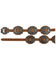 Image #2 - Lyntone Women's Brown Cross-Shaped Concho Leather Belt, Brown, hi-res
