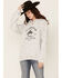 Image #1 - Paramount Network's Yellowstone Women's Bronco Graphic Hooded Pullover, Heather Grey, hi-res