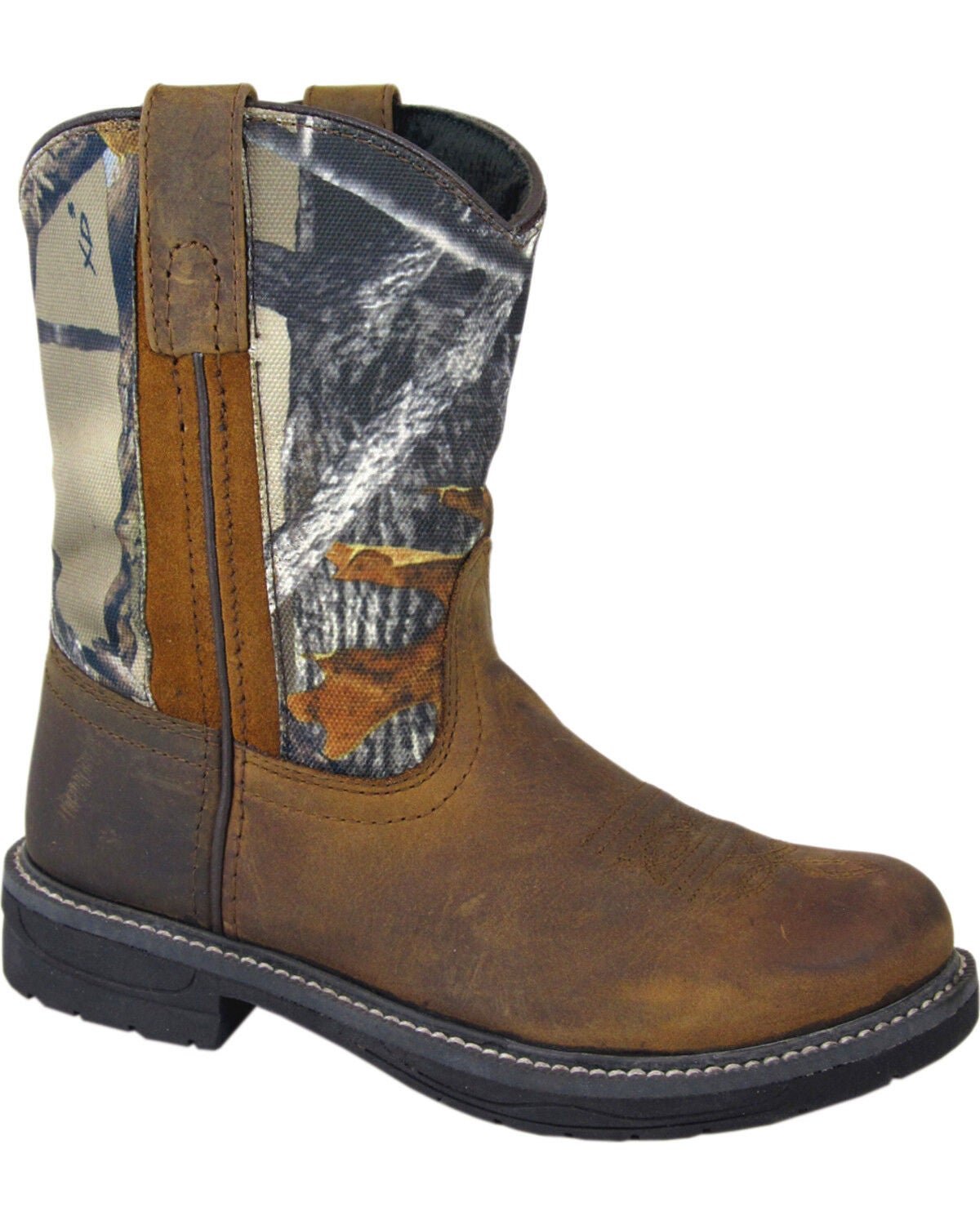 Smoky Mountain Boys' Buffalo Wellington Western Boots - Round Toe, Brown, hi-res