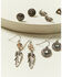 Shyanne Women's Shimmer Concho Feather Earring 6-Piece Set, Silver, hi-res