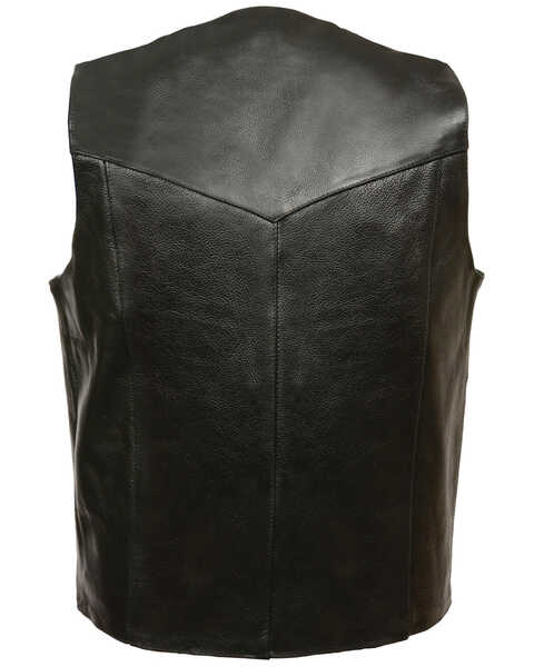 Image #2 - Milwaukee Leather Men's Snap Front Biker Vest - Extra Big, Black, hi-res