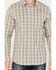 Image #3 - Brothers and Sons Men's Bexar Plaid Print Long Sleeve Button Down Western Shirt, Tan, hi-res
