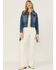 Image #4 - Idyllwind Women's Bisbee Wash Studs Fringe Denim Trucker Jacket, Dark Wash, hi-res
