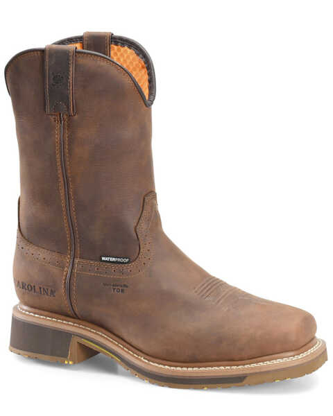 Carolina Men's Anchor Waterproof Western Work Boots - Composite Toe, Brown, hi-res