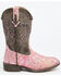 Image #2 - Roper Little Girls' Glitter Southwest Western Boots - Square Toe, Pink, hi-res