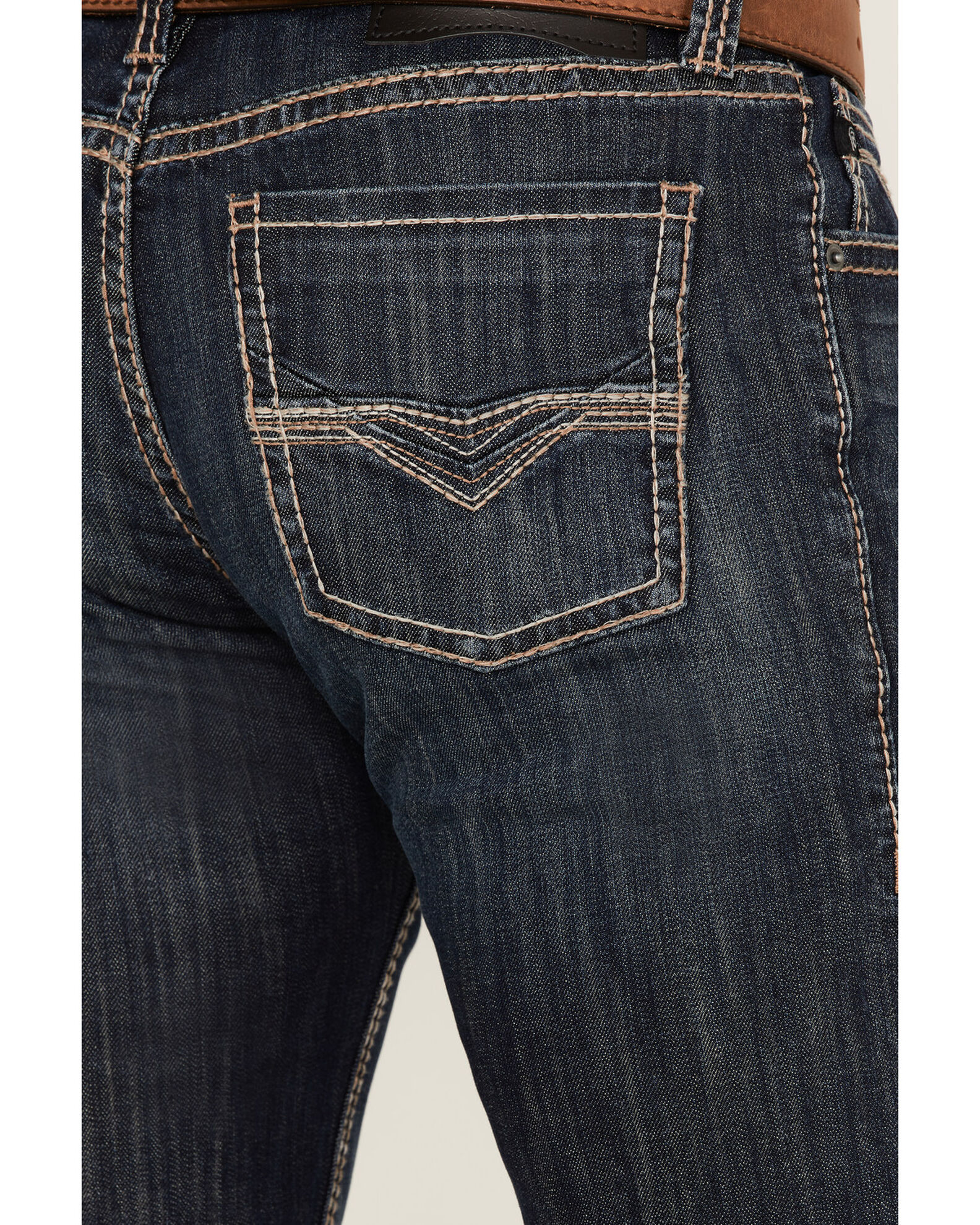 Rock & Roll Denim Men's Revolver Dark Wash Stretch Slim Straight Jeans