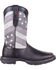 Image #2 - Rebel by Durango Men's Faded Flag Western Boots, Black, hi-res