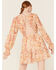 Flying Tomato Women's Floral Print Long Sleeve Mini Dress, Ivory, hi-res