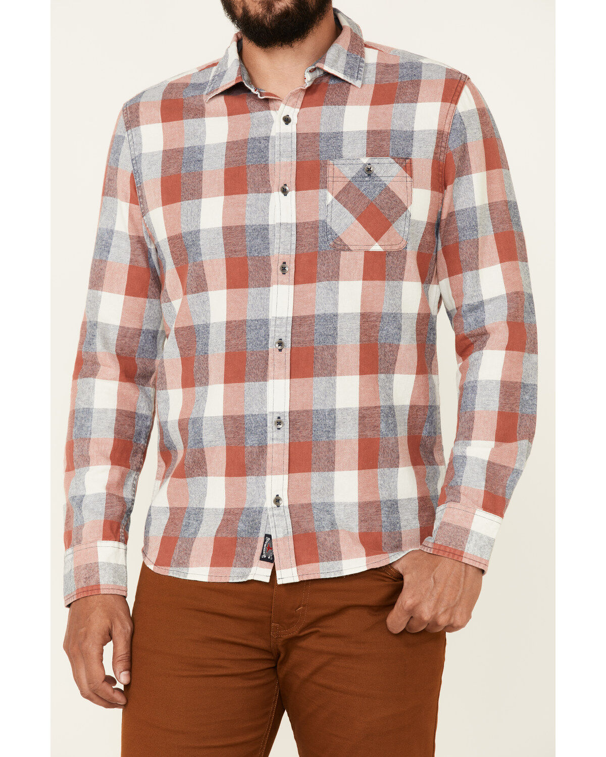 Image #3 - Flag & Anthem Men's Pagedale Vintage Wash Plaid Long Sleeve Button-Down Western Shirt, , hi-res