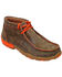 Twisted X Men's Lace Up Driving Mocs, Brown, hi-res