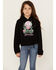 Wrangler Girls' Desert Graphic Hoodie , Black, hi-res