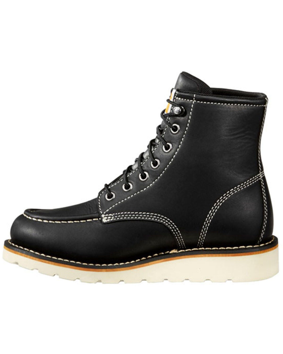 black wedge sole work boots