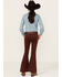 Image #3 - Shyanne Girls' Pull-on Stretch Flare Jeans, Mahogany, hi-res