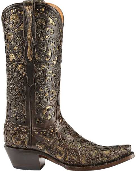 Image #2 - Lucchese Handcrafted 1883 Sierra Lasercut Inlay Western Boots - Snip Toe, , hi-res