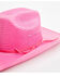 Image #2 - Shyanne Girls' Straw Cowboy Hat, Hot Pink, hi-res