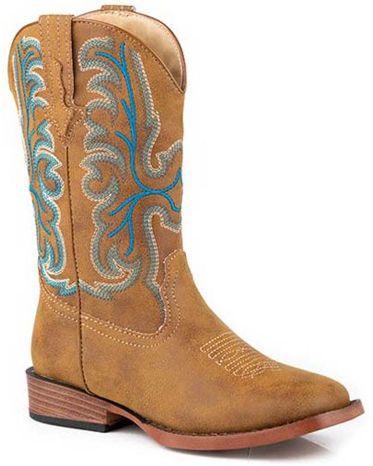 Image #1 - Roper Boys' Patrick Western Boots - Square Toe, Tan, hi-res