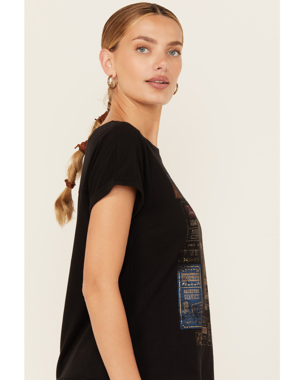 Image #2 - Shyanne Women's Rodeo Tickets Short Sleeve Graphic Tee, Black, hi-res