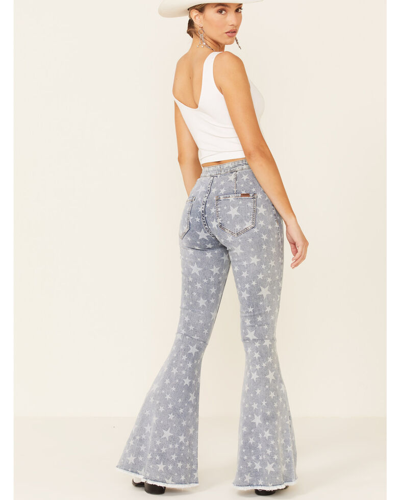 Rock Roll Denim Women S Star High Rise Bell Bottom Jeans Boot Barn