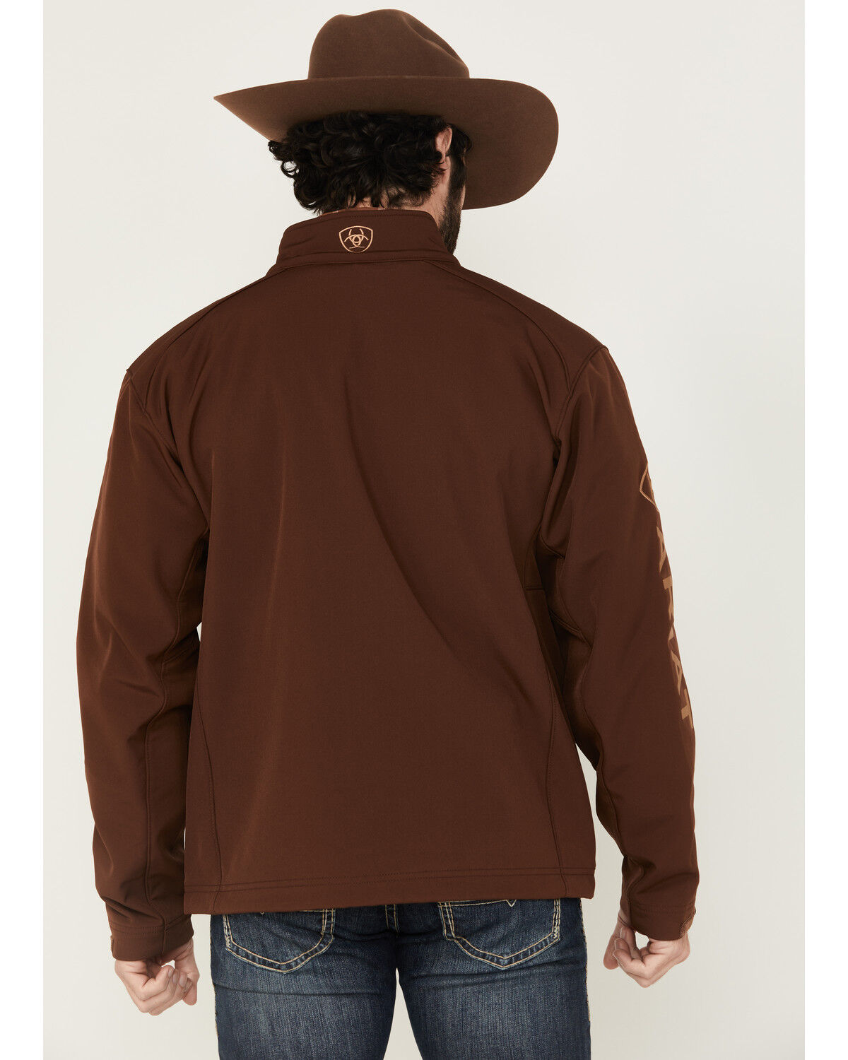 Image #4 - Ariat Men's Logo 2.0 Softshell Jacket - Big, Brown, hi-res