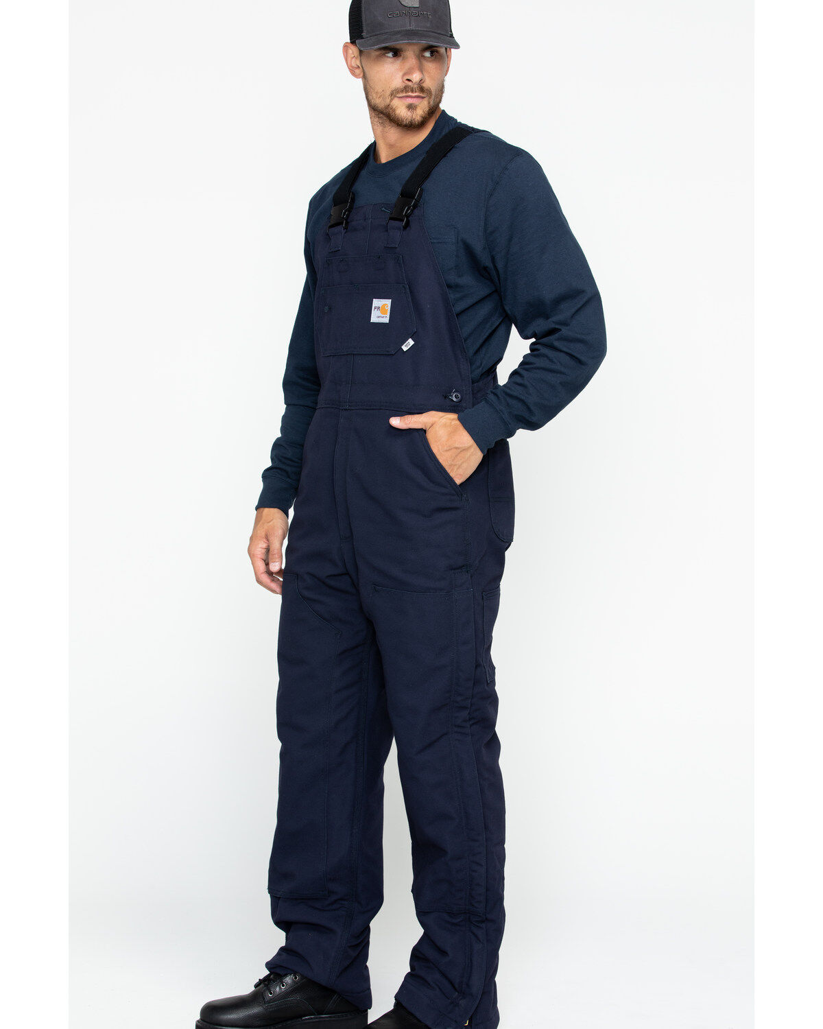 navy blue carhartt bibs