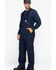 Carhartt Men's FR Duck Quilt-Lined Bib Overalls, Navy, hi-res