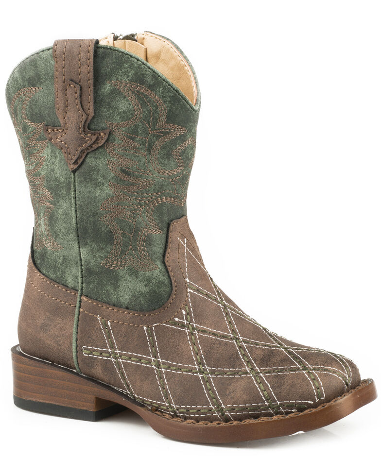 Roper Toddler Boys' Cross Cut Cowboy Boots Square Toe Boot Barn