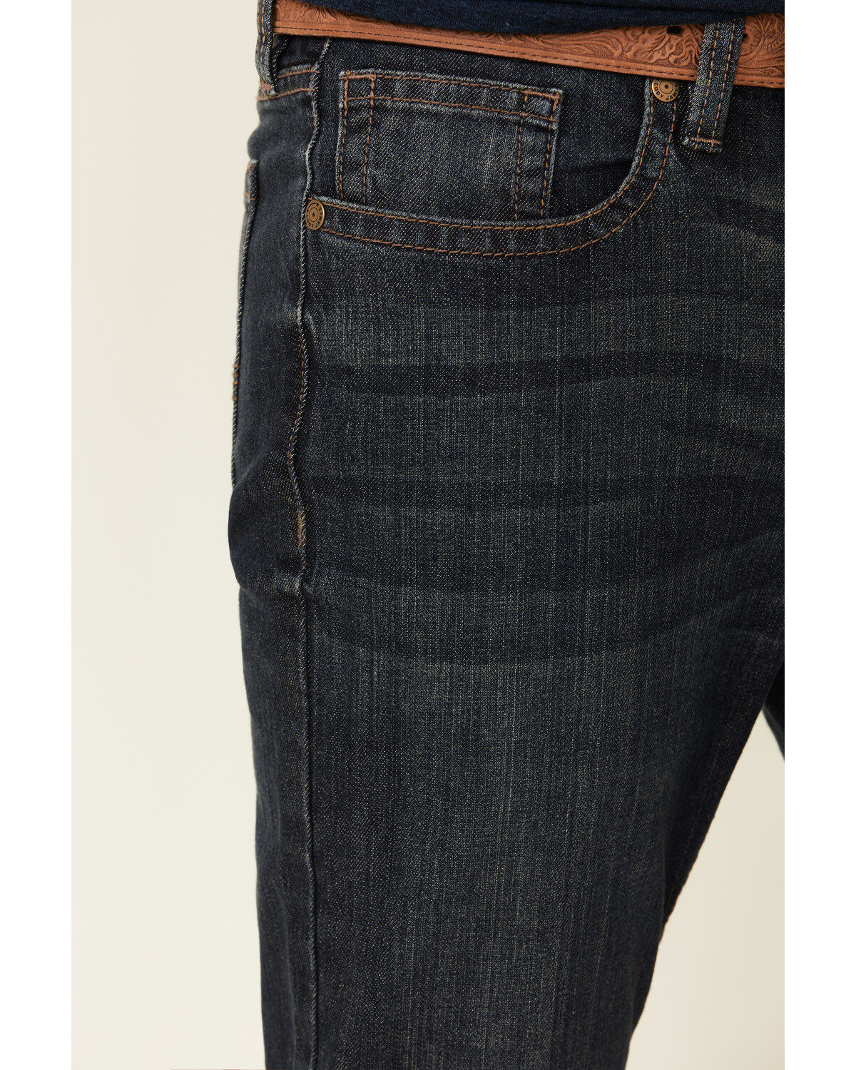 Image #5 - Cody James Men's Barn Sour Wash Jackson Slim Straight Stretch Denim Jeans, Blue, hi-res